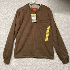 Coleman Men's Warm Sherpa Lined Secure Chest Pocket Henley Sweatshirt Sz M